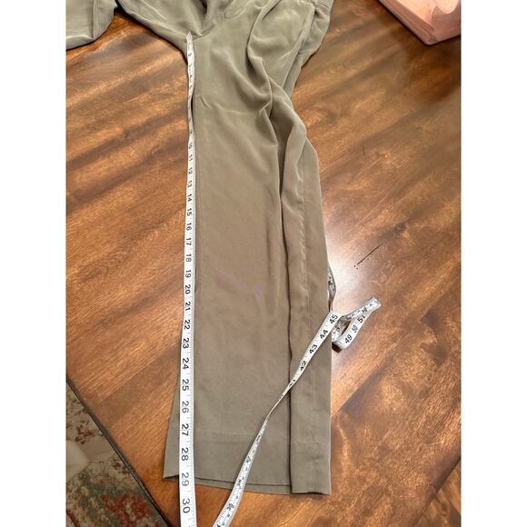 & Other Stories Women's Green Tapered Front High Rise Trouser Pants Size 4 - Picture 12 of 12